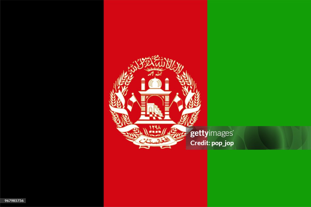 Afghanistan - vlagpictogram Vector plat