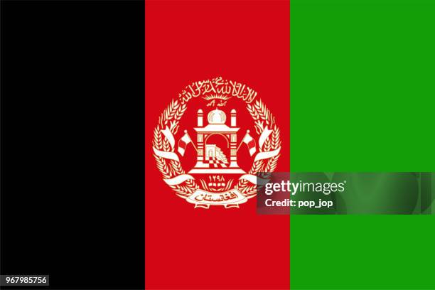 bildbanksillustrationer, clip art samt tecknat material och ikoner med afghanistan - platta flaggikonen vektor - afghanistan