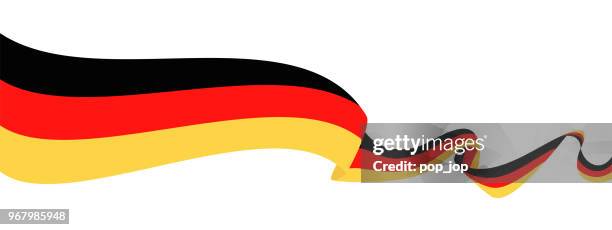 25 - vereinigte staaten - band winken wohnung - deutsche flagge stock-grafiken, -clipart, -cartoons und -symbole