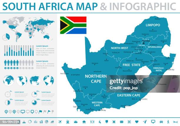 map of africa - infographic vector - south africa stock illustrations