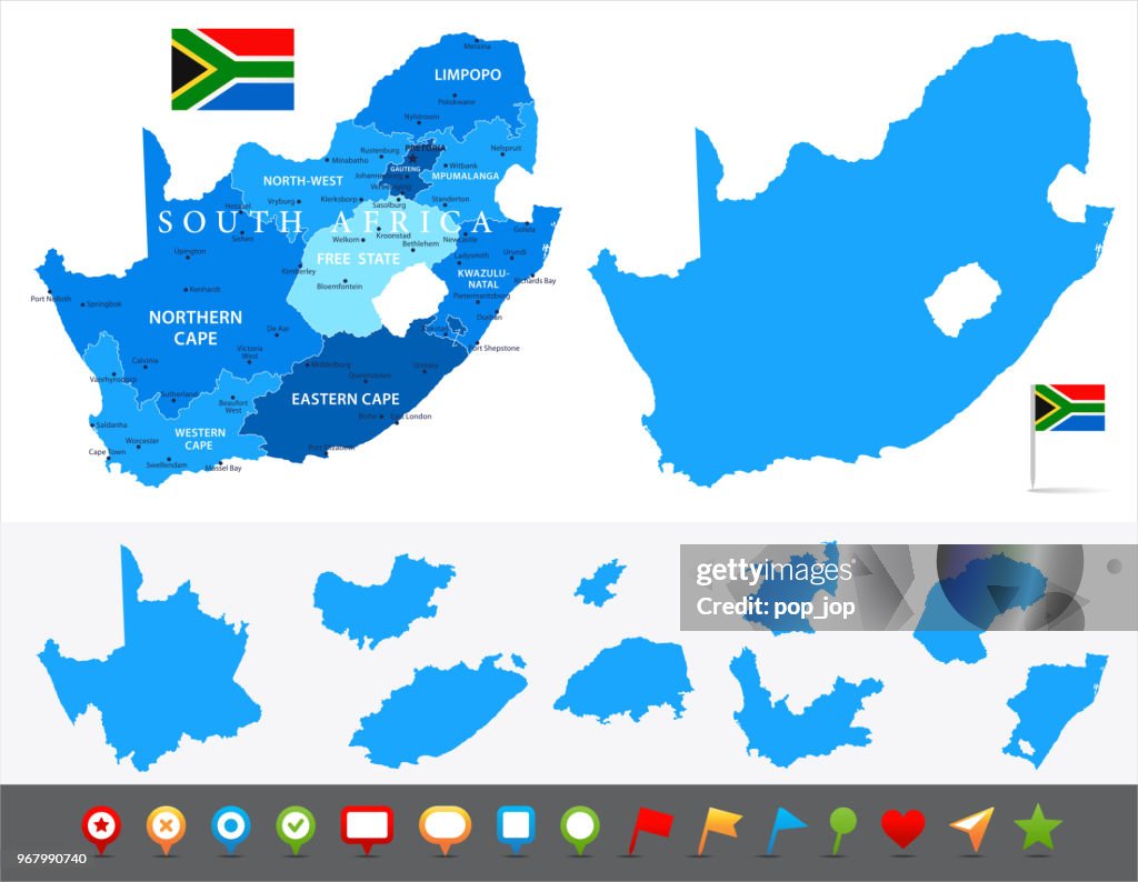29 - Südafrika - blau-10 Stück