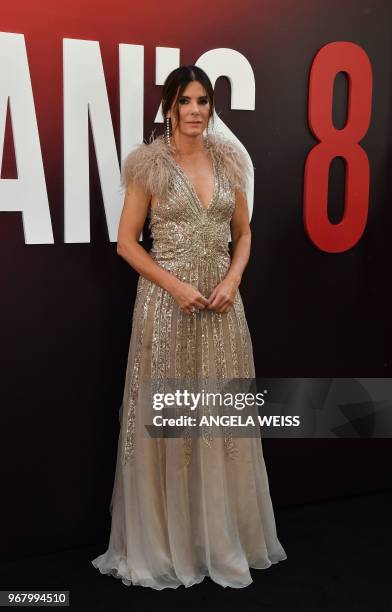 Actress Sandra Bullock arrives for the World Premiere of OCEANS 8 June 5, 2018 in New York. - OCEANS 8 will be released nationwide on June 8, 2018.