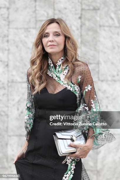 Eliana Miglio poses on June 5, 2018 in Milan, Italy.