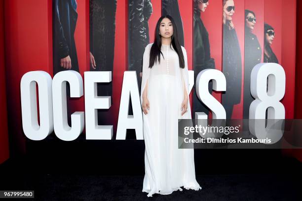 Awkwafina attends "Ocean's 8" World Premiere at Alice Tully Hall on June 5, 2018 in New York City.
