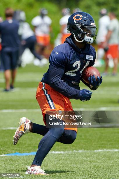 Chicago Bears running back Jordan Howard participates during the Bears Minicamp on June 5, 2018 at Halas Hall, in Lake Forest, IL.