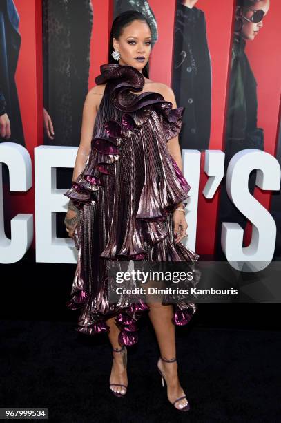 Rihanna attends the "Ocean's 8" World Premiere at Alice Tully Hall on June 5, 2018 in New York City.