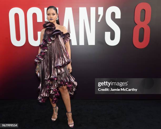 Rihanna attends the "Ocean's 8" World Premiere at Alice Tully Hall on June 5, 2018 in New York City.