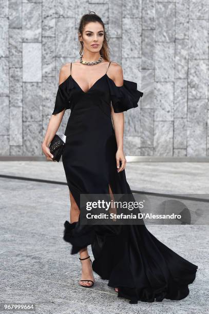 Alessia Reato arrives at Convivio 2018 on June 5, 2018 in Milan, Italy.