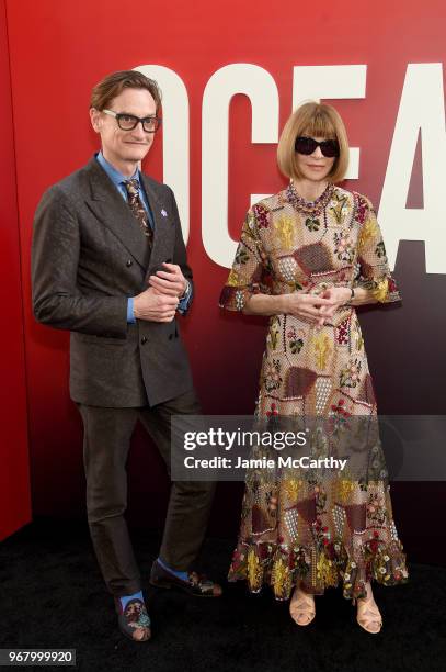 Hamish Bowles and Anna Wintour attend the "Ocean's 8" World Premiere at Alice Tully Hall on June 5, 2018 in New York City.