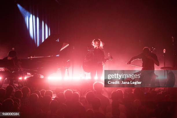 June 05: Selah Sue performs live on stage during a concert at the Festsaal Kreuzberg on June 5, 2018 in Berlin, Germany.