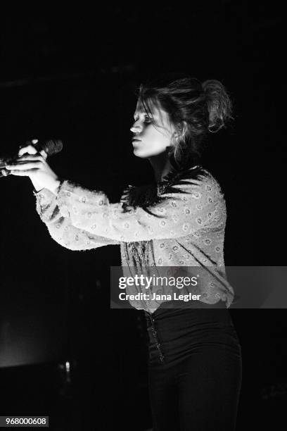 June 05: Selah Sue performs live on stage during a concert at the Festsaal Kreuzberg on June 5, 2018 in Berlin, Germany.