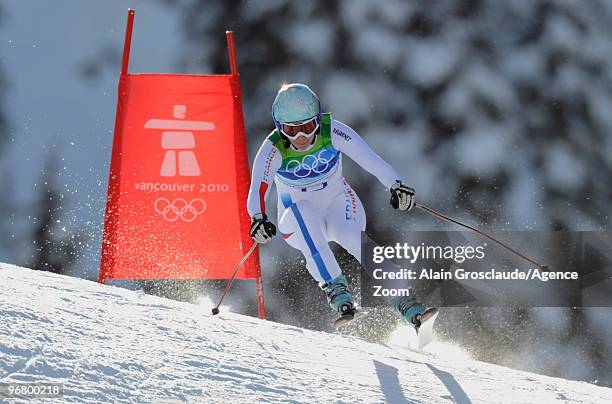 Marie Marchand-Arvier of France during the Women's Alpine Skiing Downhill on Day 6 of the 2010 Vancouver Winter Olympic Games on February 17, 2010 in...