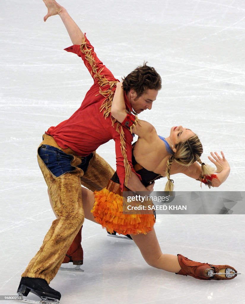 French ice dancers Nathalie Pechalat and