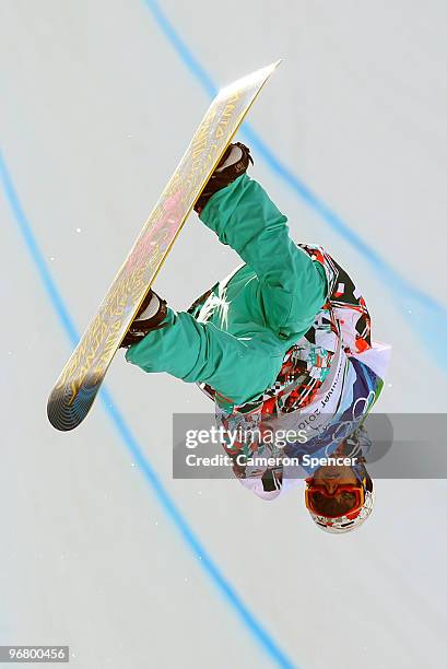 Ruben Verges of Spain competes in the Snowboard Men's Halfpipe on day six of the Vancouver 2010 Winter Olympics at Cypress Snowboard & Ski-Cross...