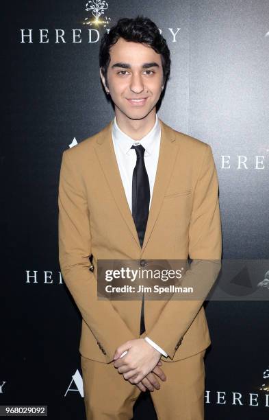 Actor Alex Wolff attends the screening of "Hereditary" hosted by A24 at Metrograph on June 5, 2018 in New York City.