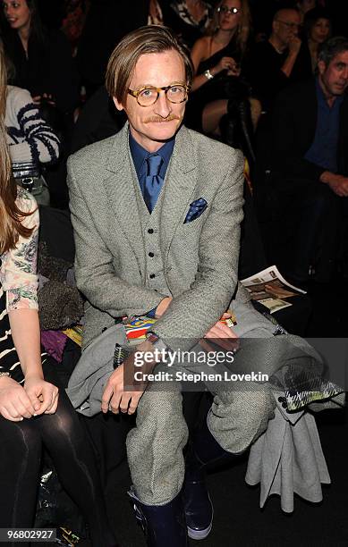 European Editor at Large for Vogue Hamish Bowles attends the Anna Sui Fall 2010 Fashion Show during Mercedes-Benz Fashion Week at The Tent at Bryant...