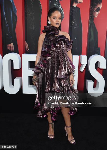 Rihanna attends 'Ocean's 8' World Premiere at Alice Tully Hall on June 5, 2018 in New York City.