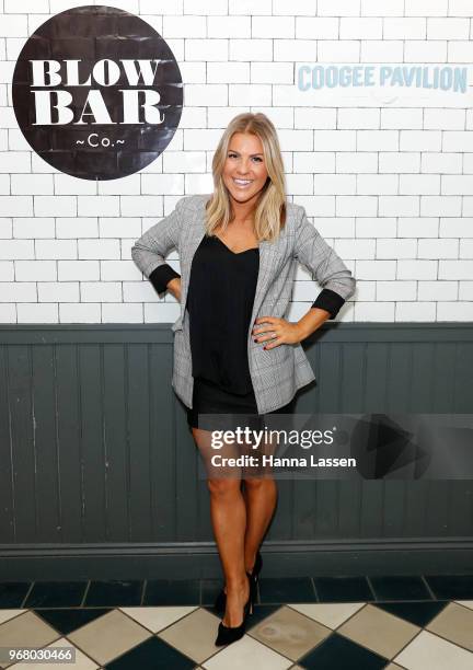 Director of Blow Bar Co Leigh Dole attends the Coogee Pavilion x Blow Bar Co Launch at Coogee Pavilion on June 6, 2018 in Sydney, Australia.