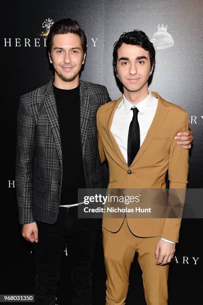 Nat Wolff and Alex Wolff attends the "Hereditary" New York Screening at Metrograph on June 5, 2018 in New York City.