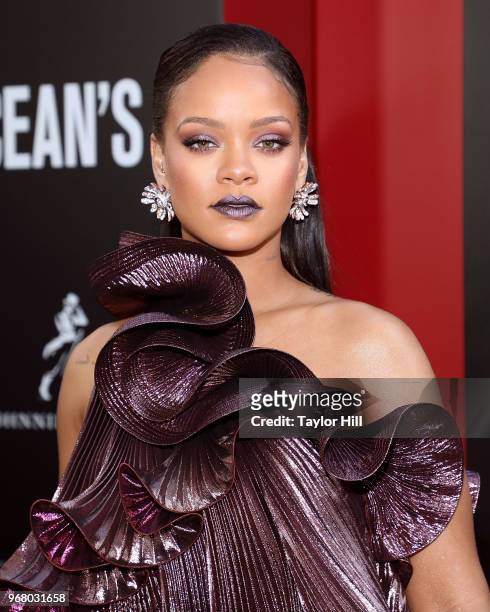 Rihanna attends the world premiere of "Ocean's 8" at Alice Tully Hall at Lincoln Center on June 5, 2018 in New York City.