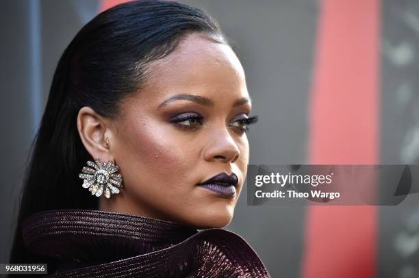 Rihanna attends the "Ocean's 8" World Premiere at Alice Tully Hall on June 5, 2018 in New York City.