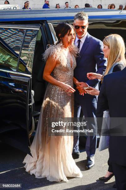 Actress Sandra Bullock and Bryan Randall are seen in Midtown on June 5, 2018 in New York City.