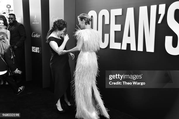 Helena Bonham Carter and Sarah Paulson attend the "Ocean's 8" World Premiere at Alice Tully Hall on June 5, 2018 in New York City.