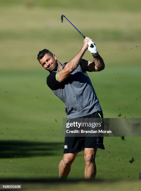 Queensland , Australia - 6 June 2018; Rob Kearney during a round of golf on the Ireland rugby squad down day at Lakelands Golf Club on the Gold Coast...