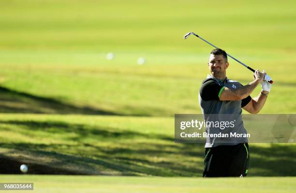 Queensland , Australia - 6 June 2018; Rob Kearney during a round of golf on the Ireland rugby squad down day at Lakelands Golf Club on the Gold Coast...