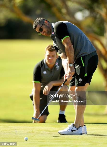 Queensland , Australia - 6 June 2018; Rob Kearney during a round of golf on the Ireland rugby squad down day at Lakelands Golf Club on the Gold Coast...