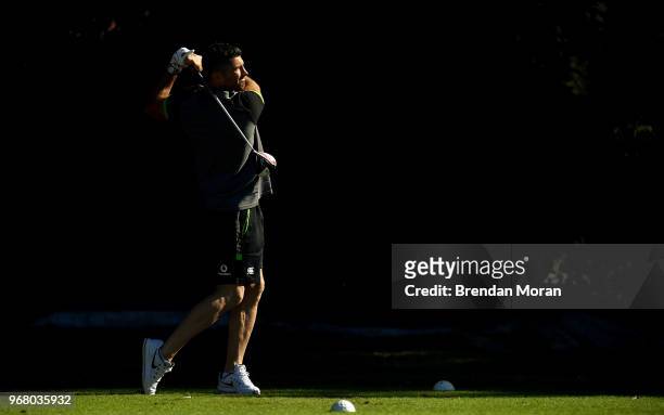 Queensland , Australia - 6 June 2018; Rob Kearney during a round of golf on the Ireland rugby squad down day at Lakelands Golf Club on the Gold Coast...
