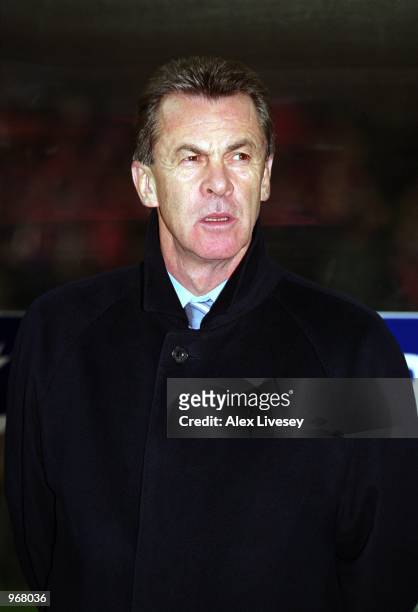 Portrait of Bayern Munich coach Ottmar Hitzfeld during the UEFA Champions League Group A match against Manchester United played at the Olympic...