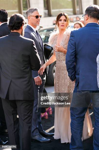 Sandra Bullock and Bryan Randall are seen at 'Oceans 8' World Premiere on June 5, 2018 in New York City.