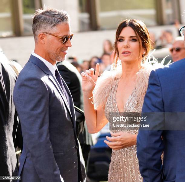 Sandra Bullock and Bryan Randall are seen at 'Oceans 8' World Premiere on June 5, 2018 in New York City.