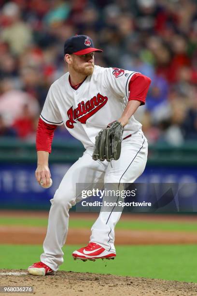 Cleveland Indians pitcher Neil Ramirez delivers a pitch to the plate during the eighth inning of the Major League Baseball Interleague game between...