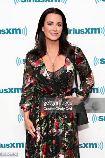Personality Kyle Richards visits the SiriusXM Studios on June 5, 2018 in New York City.