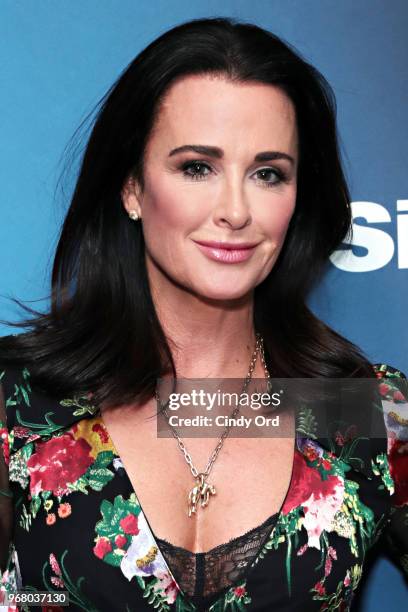 Personality Kyle Richards visits the SiriusXM Studios on June 5, 2018 in New York City.