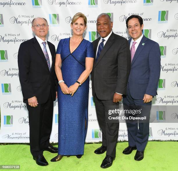 John F. Herrold, Lori L. Bassman, Mitchell J. Silver, and Dan Garodnick attend the Riverside Park Conservancy Spring Event with special host Wendy...