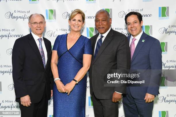 John F. Herrold, Lori L. Bassman, Mitchell J. Silver, and Dan Garodnick attend the Riverside Park Conservancy Spring Event with special host Wendy...