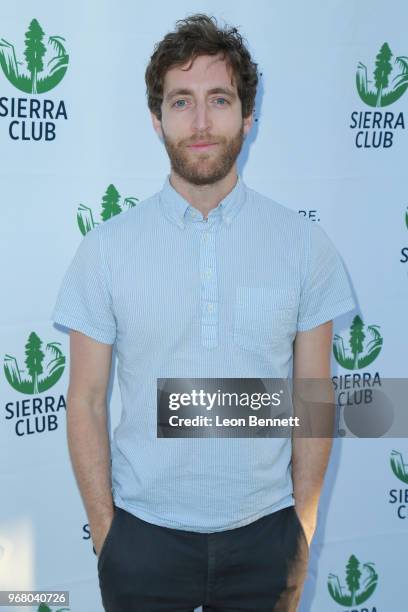 Actor Thomas Middleditch attends the Sierra Club And Transit Pictures Present "Reinventing Power: America's Renewable Energy Boom" at Ahrya Fine Arts...