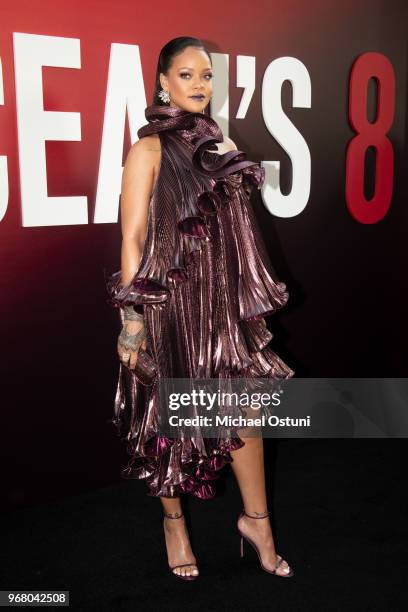 Rihanna attends "Ocean's 8" World Premiere at Alice Tully Hall on June 5, 2018 in New York City.