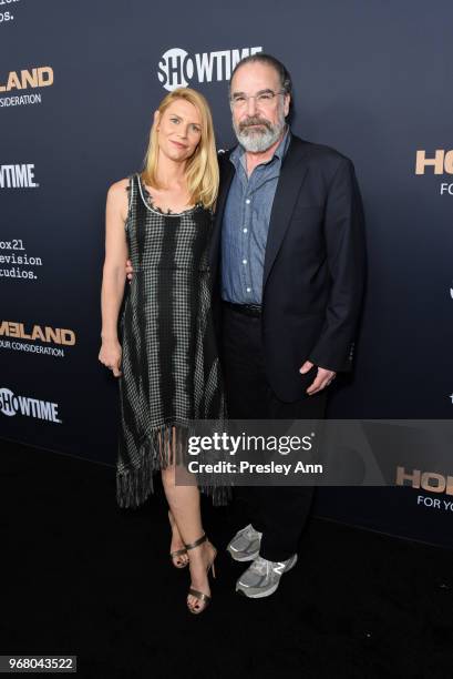 Claire Danes and Mandy Patinkin attend FYC Event For Showtime's "Homeland" - Red Carpet at Writers Guild Theater on June 5, 2018 in Beverly Hills,...