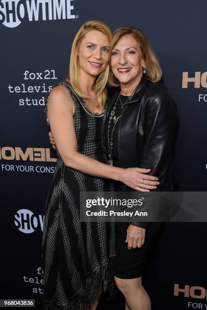 Claire Danes and Lesli Linka Glatter attend FYC Event For Showtime's "Homeland" - Red Carpet at Writers Guild Theater on June 5, 2018 in Beverly...