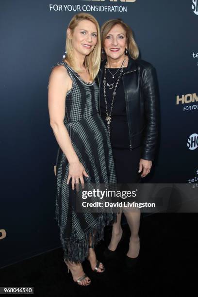 Actress Claire Danes and executive producer Lesli Linka Glatter attend the FYC event for Showtime's "Homeland" at the Writers Guild Theater on June...