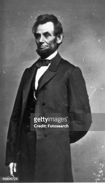Portrait of President Abraham Lincoln, circa 1860s. .