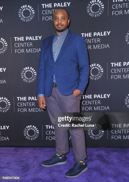 Justin Simien arrives at An Evening With ÔDear White People' at The Paley Center for Media on June 5, 2018 in Beverly Hills, California.