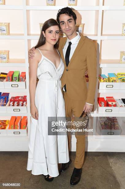 Gianna Reisen and Alex Wolff attend the "Hereditary" New York screening after party at Metrograph on June 5, 2018 in New York City.