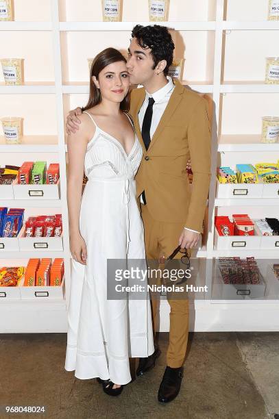 Gianna Reisen and Alex Wolff attend the "Hereditary" New York screening after party at Metrograph on June 5, 2018 in New York City.