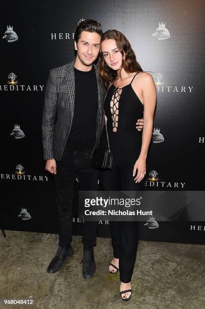 Nat Wolff and Margaret Qualley attend the "Hereditary" New York Screening at Metrograph on June 5, 2018 in New York City.
