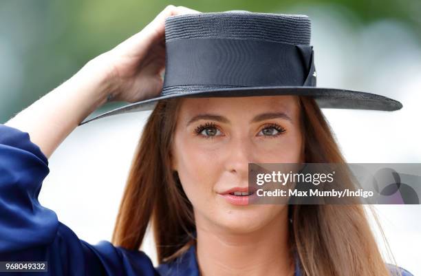 Millie Mackintosh attends Derby Day of the Investec Derby Festival at Epsom Racecourse on June 2, 2018 in Epsom, England.